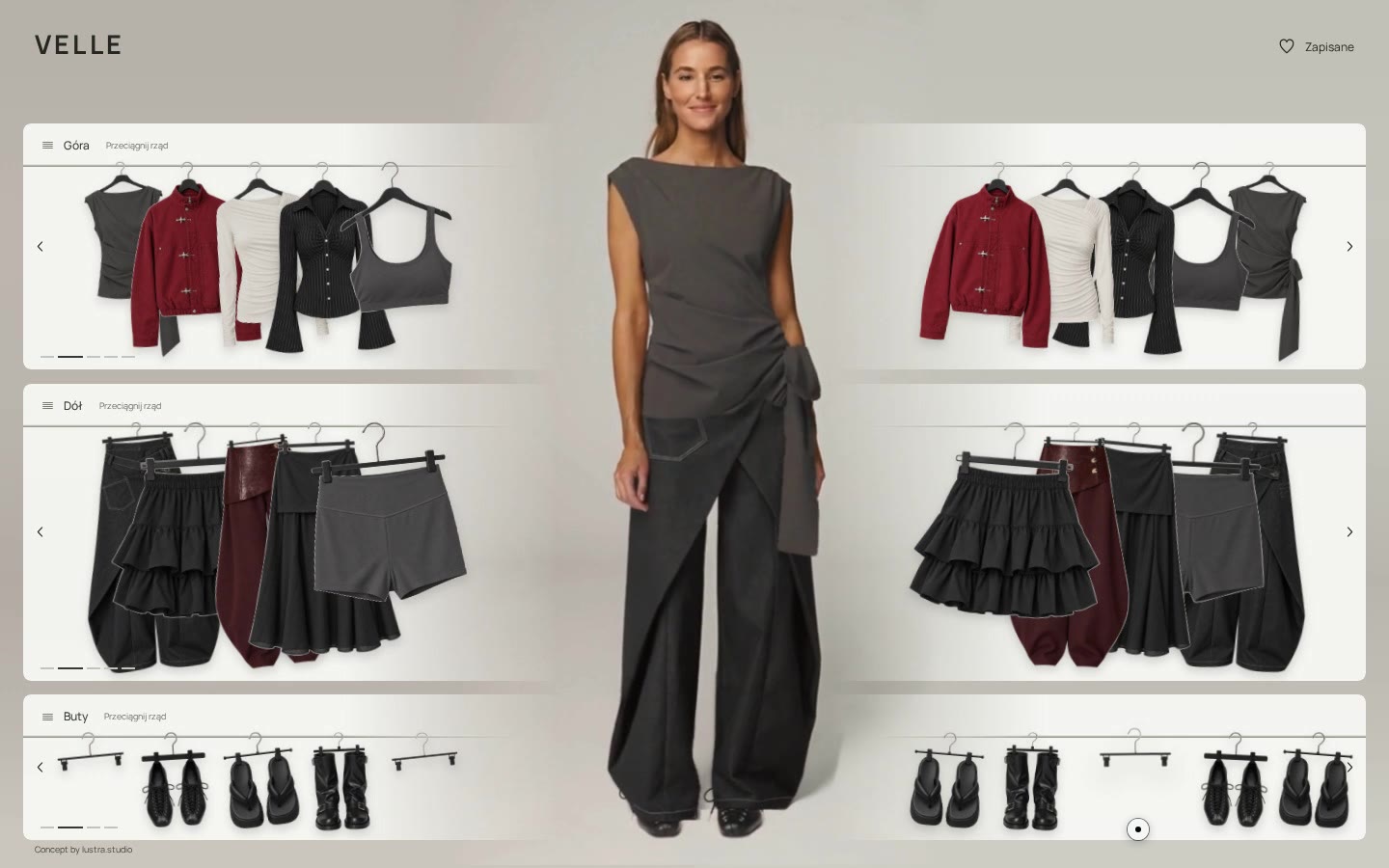 Pierwszy komplet: tunika i spodnie Wrap
